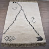 tapis berbere beni ouarain blanc design