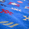 tapis berbere kilim bleu matiere