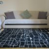 tapis berbere beni ouarain noir matiere