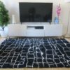 tapis berbere beni ouarain noir matiere