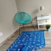 tapis berbere kilim bleu matiere