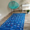 tapis berbere kilim bleu matiere