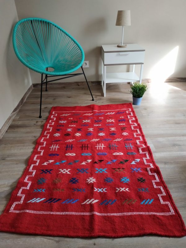 tapis berbere kilim rouge