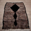 Tapis berbère Boucherouite Marron Noir