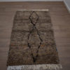 Tapis berbère Boucherouite Marron à motifs en losanges