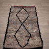 Tapis berbère Boucherouite Marron à motifs en losanges