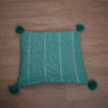 Coussin berbere vert raye