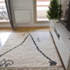 tapis berbere beni ouarain blanc