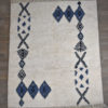 tapis berbere beni ouarain motif bleu