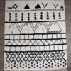 tapis berbere beni ouarain blanc noir