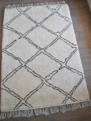 tapis berbere beni ouarain motif losange double