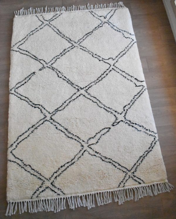 tapis berbere beni ouarain motif losange double