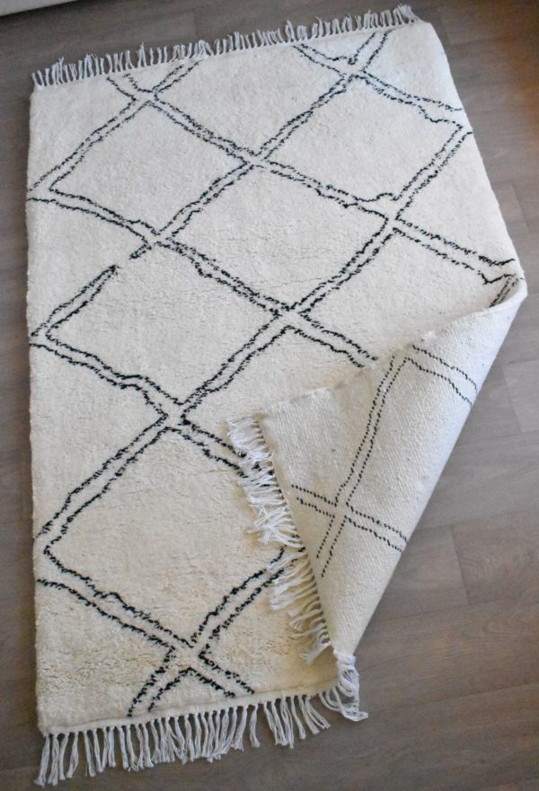 tapis berbere beni ouarain motif losange double