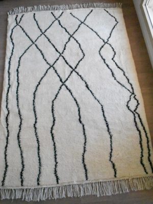 tapis berbere beni ouarain motif traits croisés