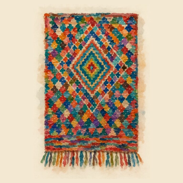 Comment laver un tapis berbère Boucherouite