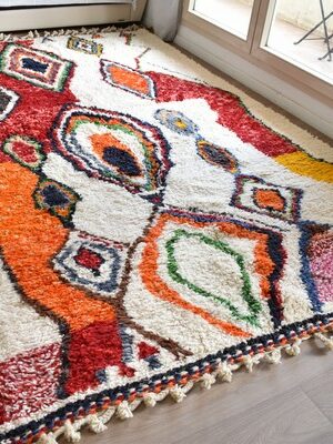 Tapis_Berbere_Beni Ouarain_TBO67_Motif SYMBOLES MULTICOLRS