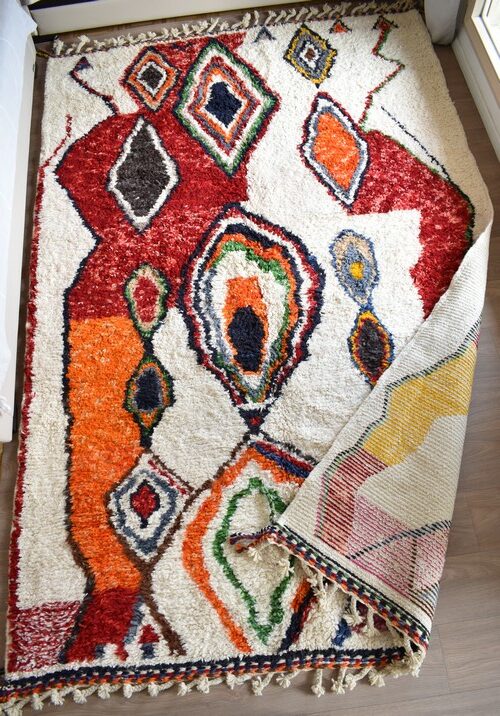 Tapis_Berbere_Beni Ouarain_TBO67_Motif SYMBOLES MULTICOLRS
