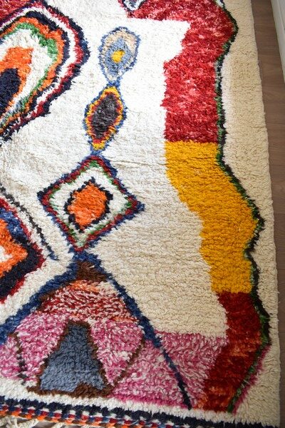 Tapis_Berbere_Beni Ouarain_TBO67_Motif SYMBOLES MULTICOLRS