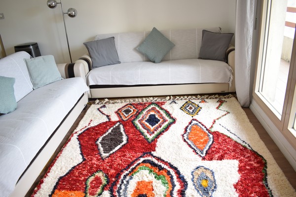 Tapis_Berbere_Beni Ouarain_TBO67_Motif SYMBOLES MULTICOLRS