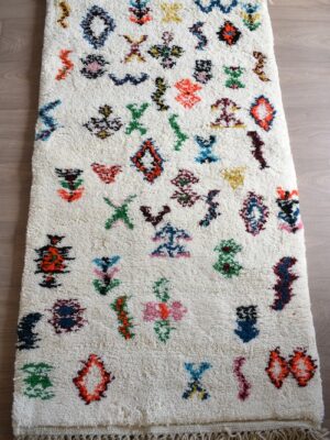 Tapis_Berbere_Beni Ouarain_TBO68_Motif SYMBOLES MULTICOLRS