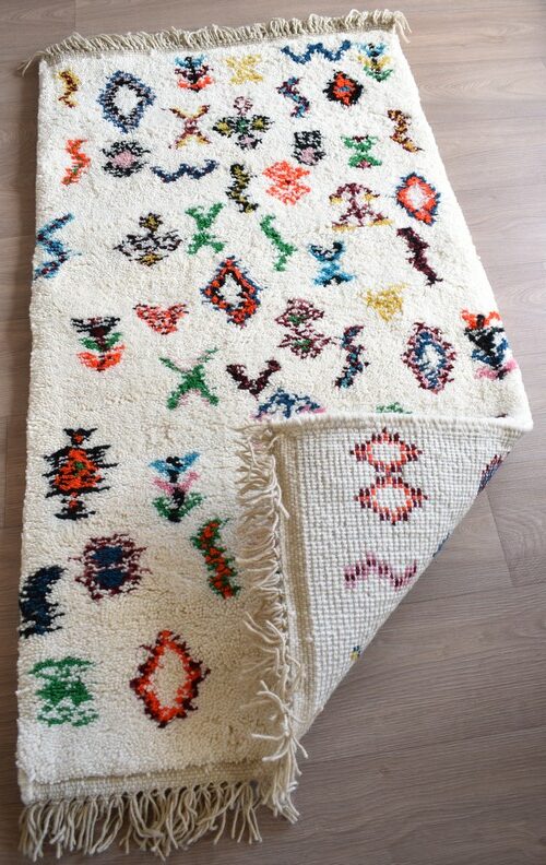 Tapis_Berbere_Beni Ouarain_TBO68_Motif SYMBOLES MULTICOLRS