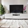 Tapis_Berbere_Beni Ouarain_TBO63_Blanc avec Motif carrés