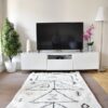 Tapis_Berbere_Beni Ouarain_TBO64_Blanc avec Motif marelle